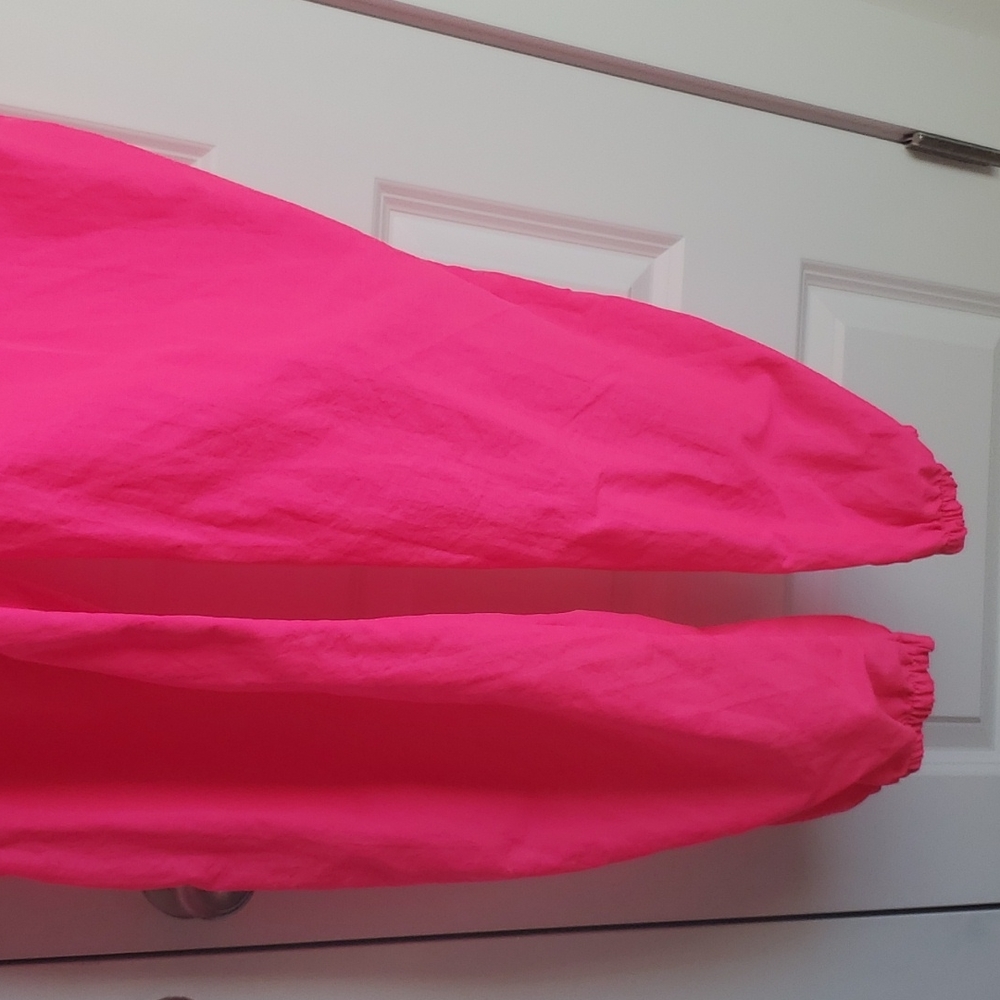 Vintage Surf-Style Hot Pink Windbreaker Suit With matching Pants💗 Hostess Pick - Picture 13 of 13